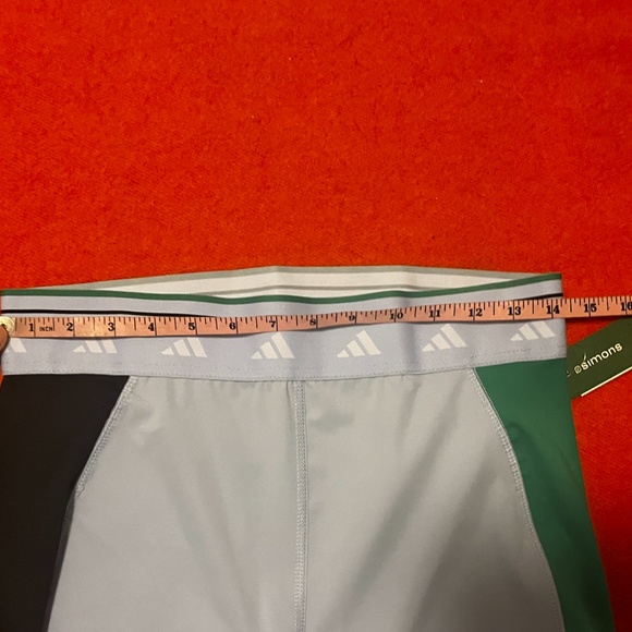 Adidas baby blue, green and black techfit colour-block bike short NWT - Picture 11 of 12